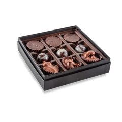 Bourbon Barrel Assorted Artisan Chocolates, 9 Piece Box