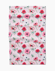 Anemone Garden Flowers Kitchen Tea Towel