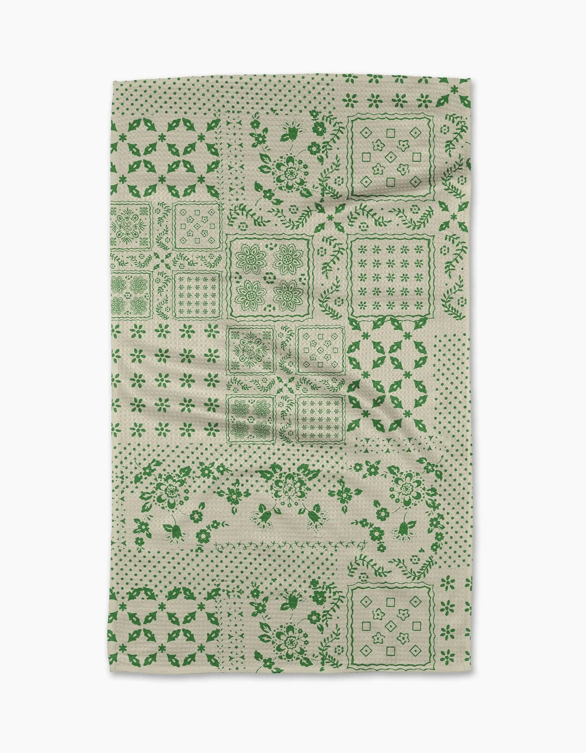 Blossoming Bandanna Green Kitchen Tea Towel