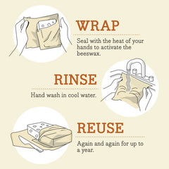 Beeswax Food Wraps 3 Pack - Meadow Magic