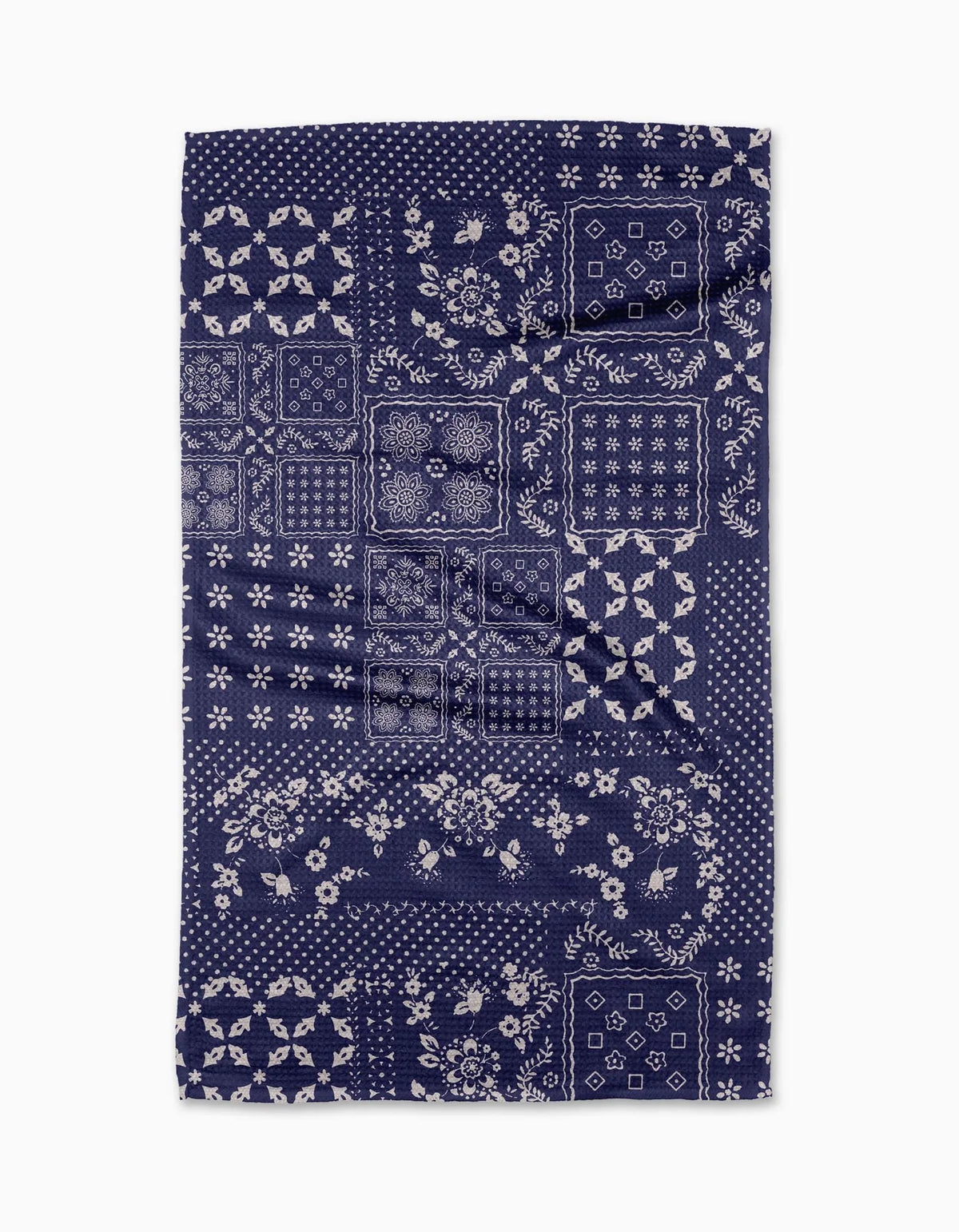 Blossoming Bandanna Blue Kitchen Tea Towel
